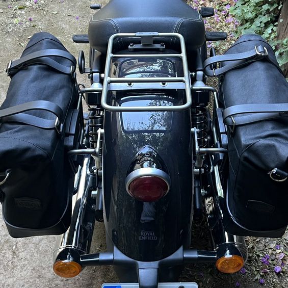 スーパーメテオ650 サドルバッグサポート ブラック 左右セット La