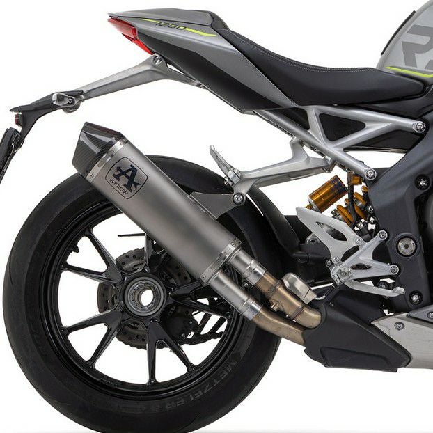 ARROWマフラー　トライアンフ　ストリートトリプル用(07〜12) スピードトリプル1200RS/RR 21- スリップオンマフラー EURO5 チタン