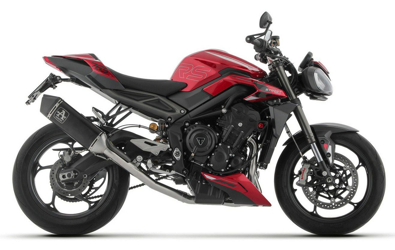 TRIUMPH ARROW フルエキゾーストダウンマフラー ストリートトリプル765RS 23- フルエキゾーストマフラー レーシング