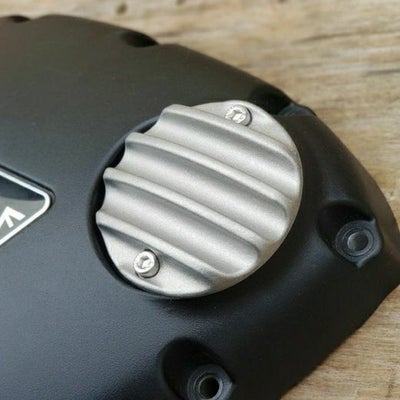 水冷 T100 T120等ポイントカバー リブデザイン ショットブラスト  Motone_1