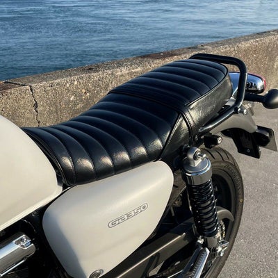 GB350 ゲル入りローシート タックロール 艶消ブラック GTRシリーズ 