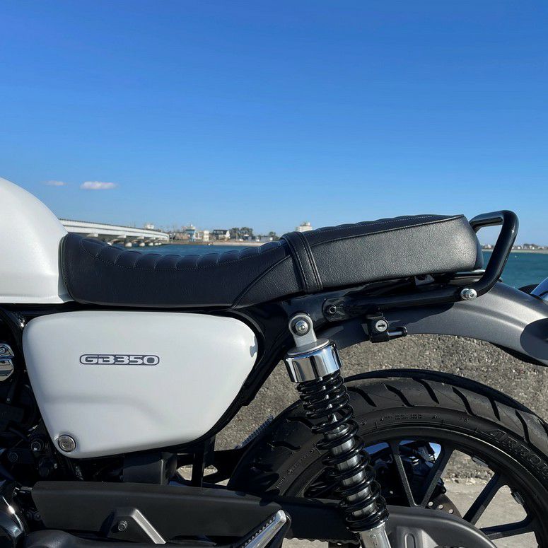 GB350 ゲル入りローシート CBパターン 艶消ブラック Gシリーズ 茗荷