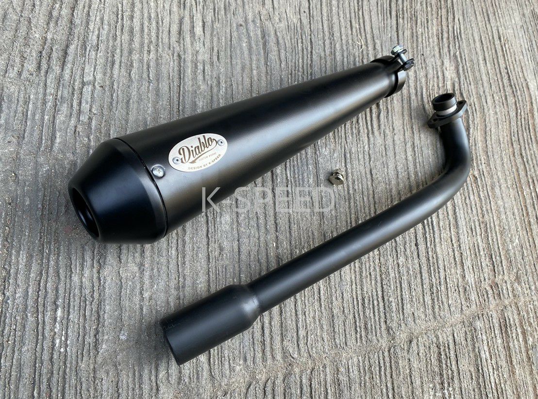 スーパーカブ C125 フルエキゾーストマフラー Diabolus ブラック