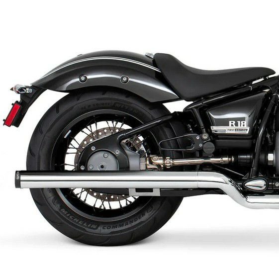 BMW R18 20- スリップオンマフラー 2.5インチ径 36インチ長 ブラック