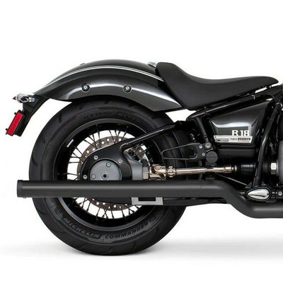 BMW R18 20- スリップオンマフラー 2.5インチ径 36インチ長 ブラック 