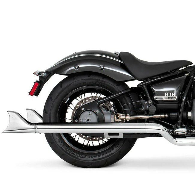 bmwr18用マフラー BMW R18 20- スリップオンマフラー 2.5インチ径 クローム シャーク