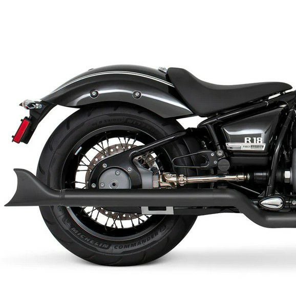 BMW R18 20- スリップオンマフラー 2.5インチ径 ブラック シャークテール フリーダムパフォーマンス_1