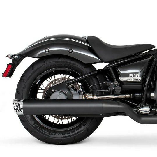 BMW R18 20- スリップオンマフラー 4インチ径 ブラック レーシング