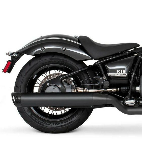 bmwr18用マフラー BMW R18 20- スリップオンマフラー 4インチ径 ブラック レーシング