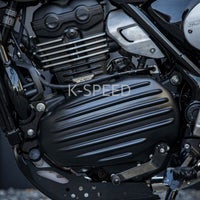 トライアンフ スクランブラー400X/スピード400 ブラックエンジンカバー K-SPEED_1