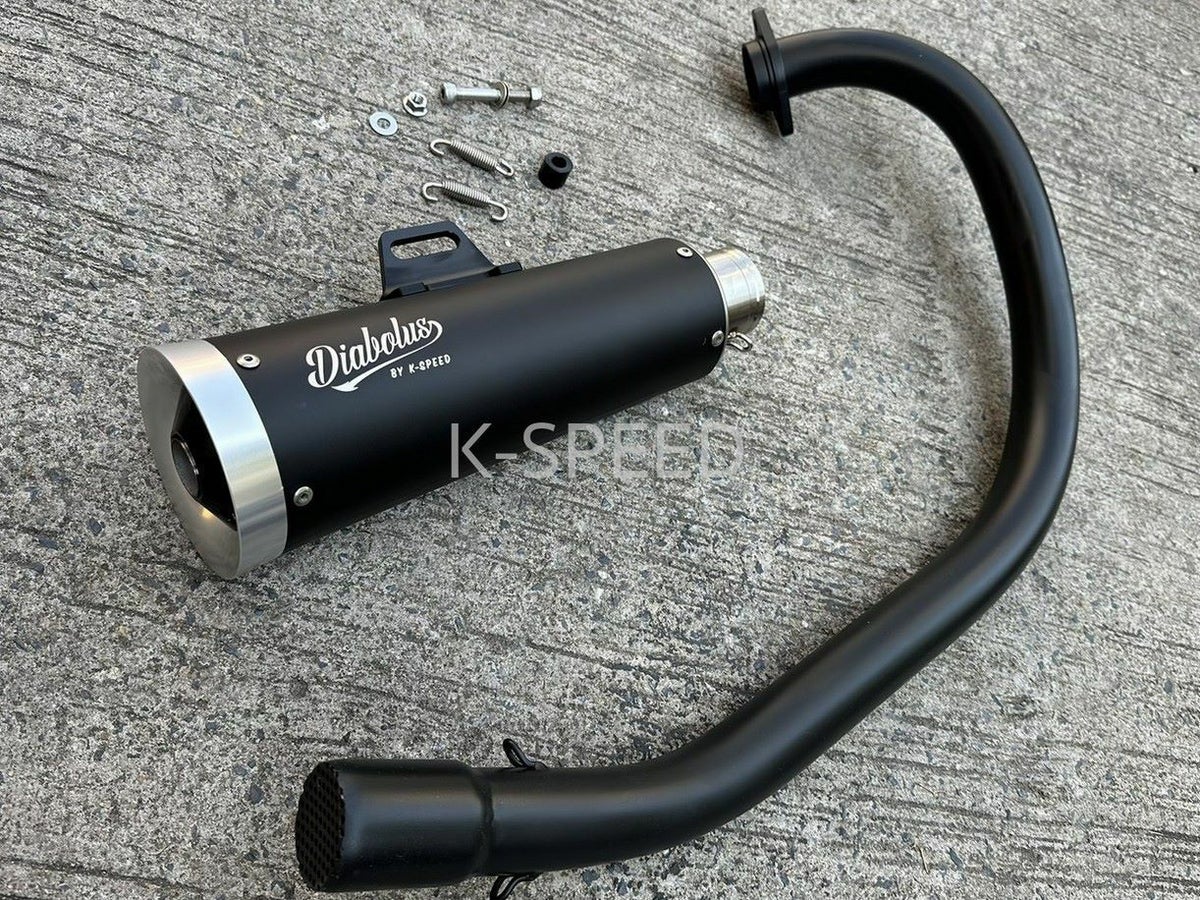 トライアンフ スクランブラー400X/スピード400 フルエキゾーストマフラー ブラック/ブラック K-SPEED_2