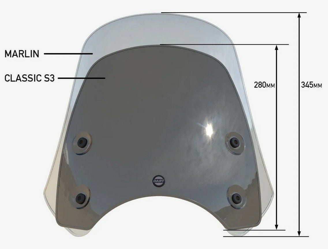 Z650RS スクリーン クラシックS3 ライトスモーク DART FLYSCREEN