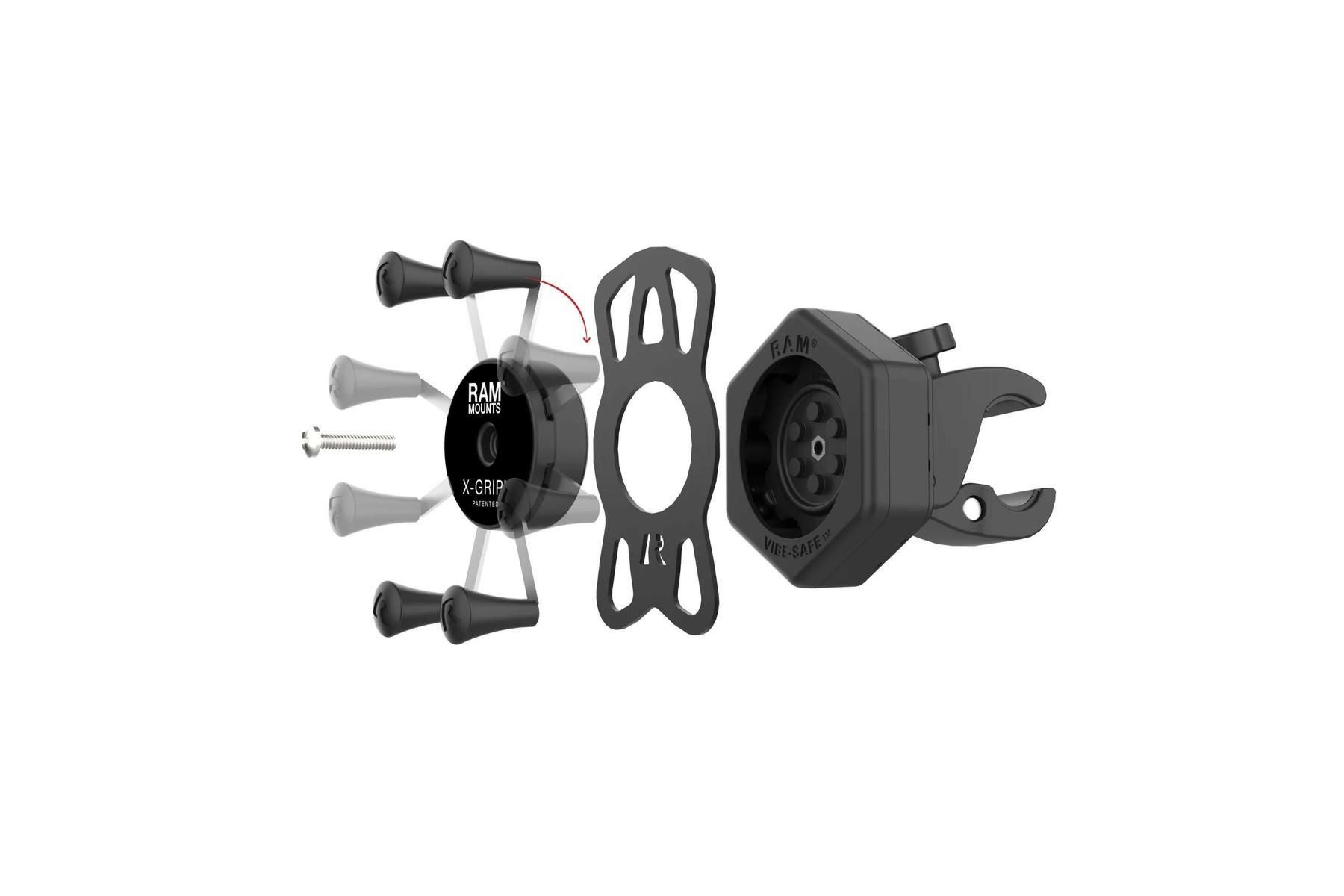 ラムマウントRam Mounts防振Xグリップ(S)＆フォークステムベースセット RAM MOUNTS(ラムマウント) 防振Xグリップ S ＆フォークステムベース
