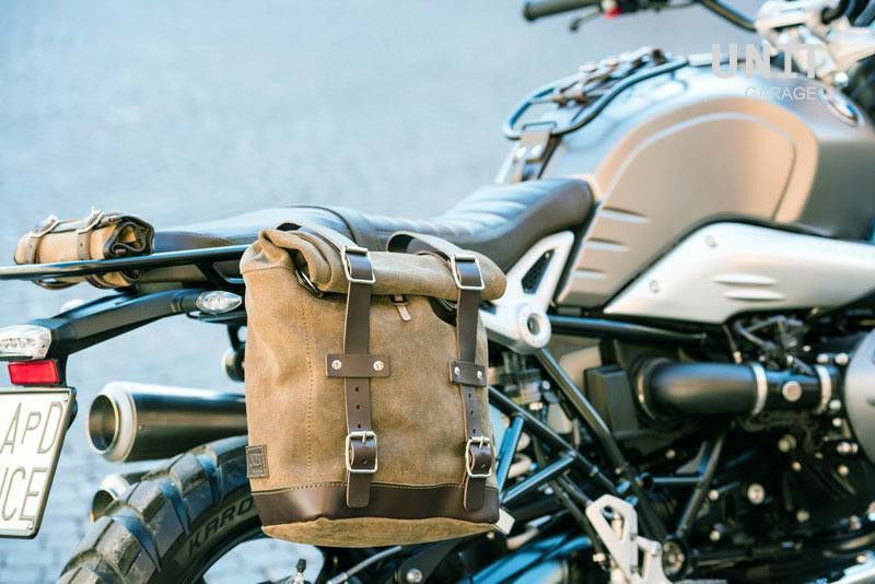 BMW RnineT シリーズ サイドバッグ ワックススウェード製 22L-30L +