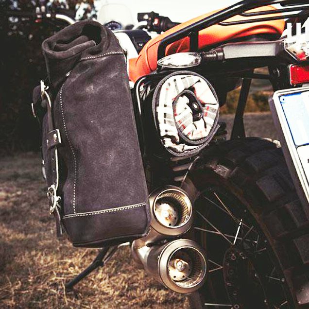 BMW RnineT シリーズ サイドバッグ キャンバス製 22L-30L + ダブルサブ