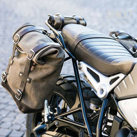 BMW RnineT シリーズ サイドバッグ ワックススウェード製 22L-30L +