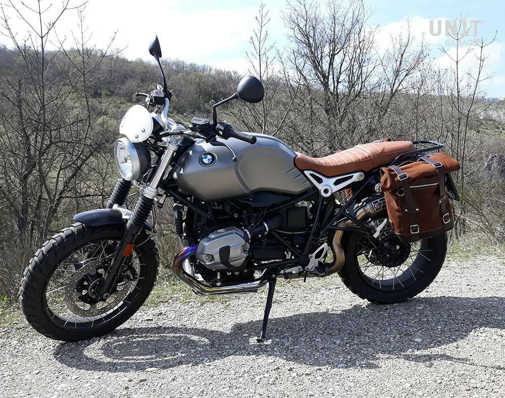 BMW RnineT シリーズ サイドバッグ ワックススウェード製 22L-30L +