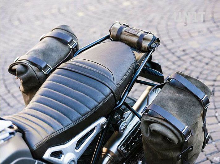 BMW RnineT シリーズ サイドバッグ ワックススウェード製 22L-30L +