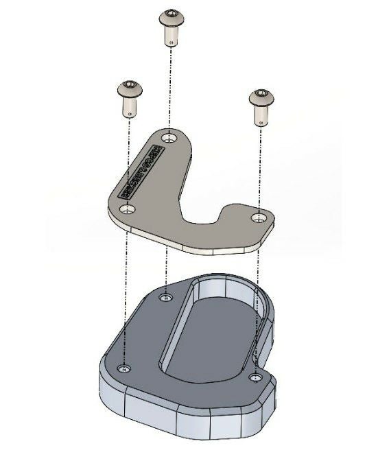 BMW R1300GS サイドスタンドパッド ヘプコ＆ベッカー_2
