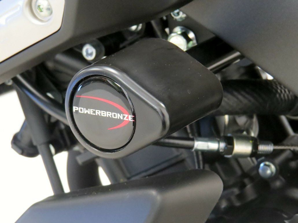 ヤマハ　フェザー125　Fazer125　インジェクション　スライダー　エンジン始動・灯火類OK！ ヤマハ XSR125/MT-125 エンジンスライダー ブラック パワーブロンズ