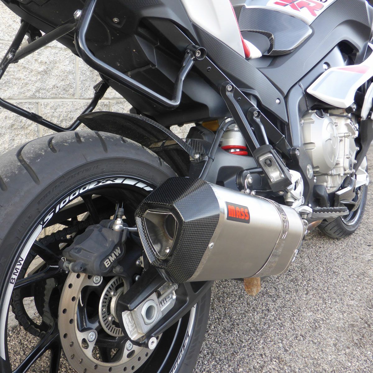 BMW S1000XR Prisma チタン スリップオンマフラー カーボンチップ MASS