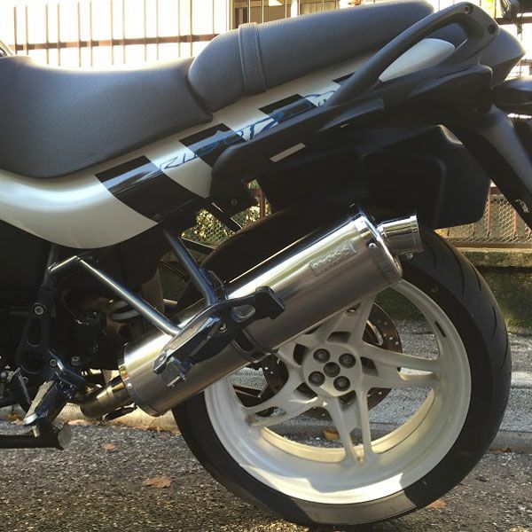 BMW R1150RS オーバルステンレス スリップオンマフラー カーボンチップ