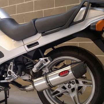 BMW R1150RS オーバルステンレス スリップオンマフラー カーボンチップ