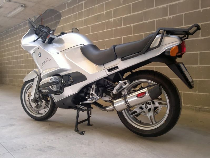 R1100RT R1150RT R1150RS用　 モーターステージ ステン スリップオン マフラー BMW R1150RS オーバルステンレス スリップオンマフラー カーボンチップ