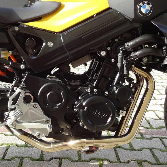 BMW F800R/ST 2in1 ステンレス エキゾーストパイプ 触媒デリート MASS