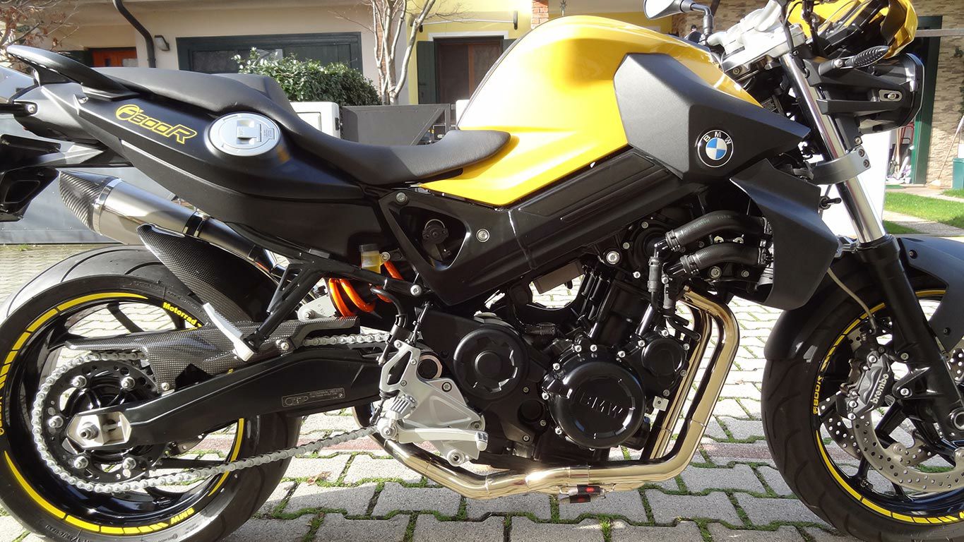 BMW F800R/ST 2in1 ステンレス エキゾーストパイプ 触媒デリート MASS
