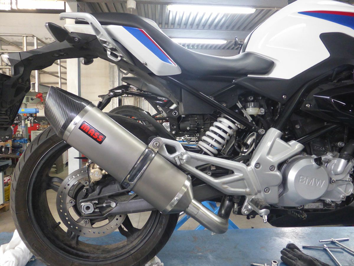 BMW G310R オーバルチタン+ステンレス フルエキゾーストマフラー