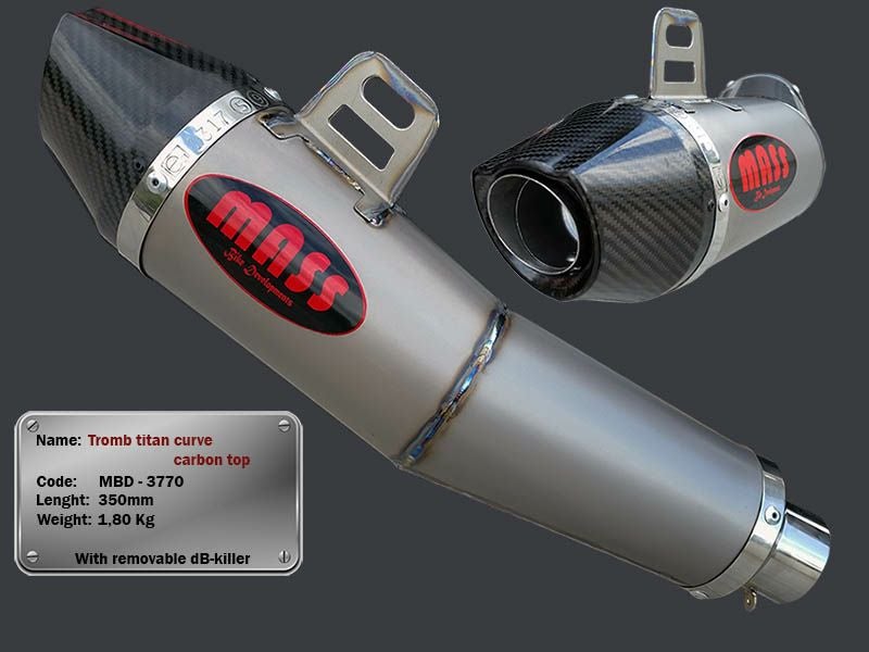 アプリリア RSV4 Tromb チタン Curve スリップオンマフラー カーボンチップ(レーシング) MASS Exhaust_4