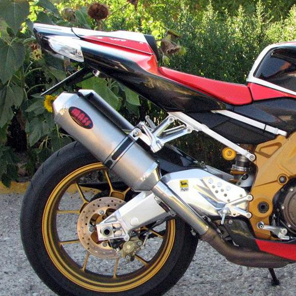 アプリリア トゥオーノ1000 オーバルチタン スリップオンマフラー MASS Exhaust_1