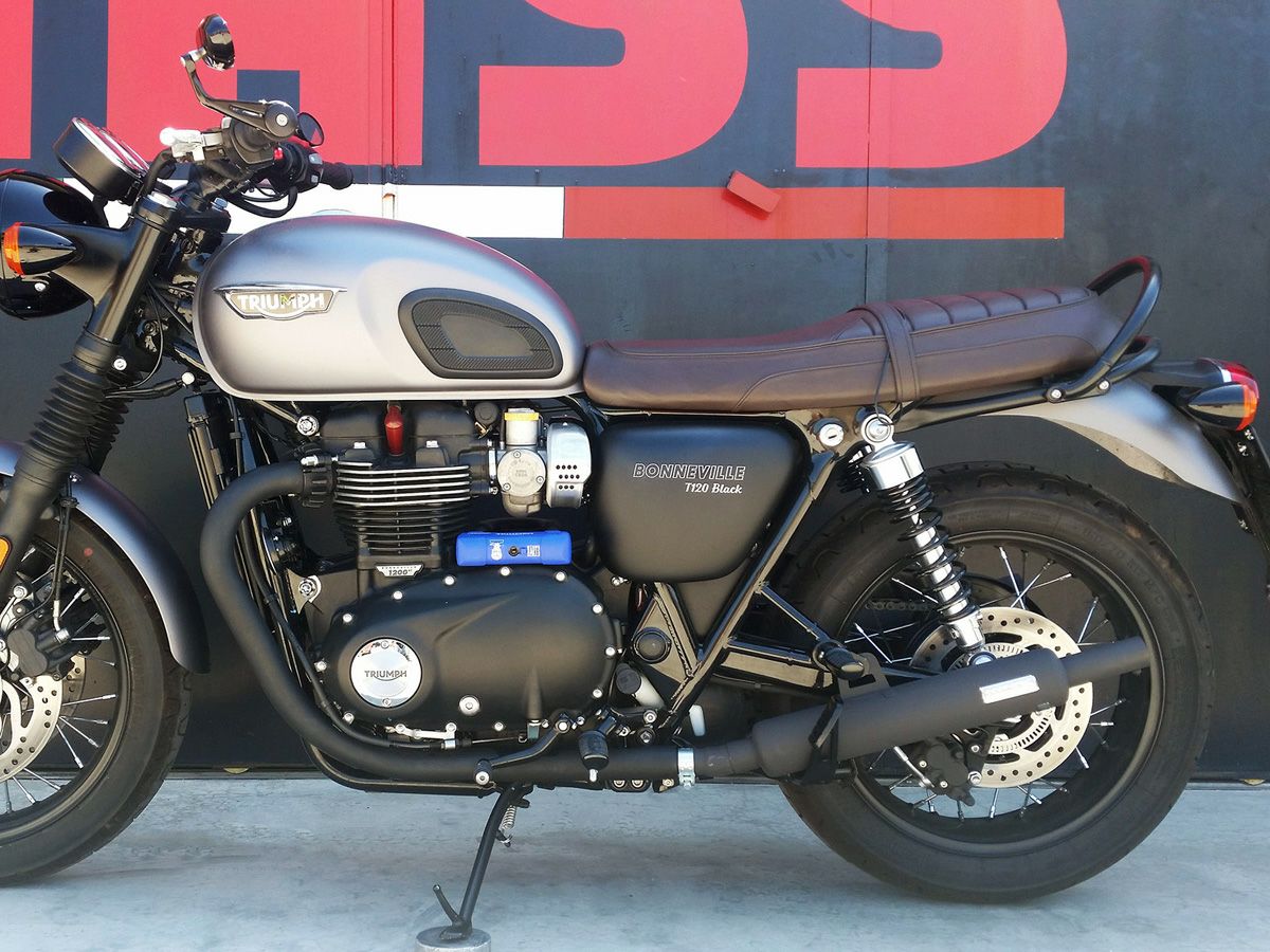 トライアンフ ボンネビルT100/T120 ステンレス ボトルスリップオン