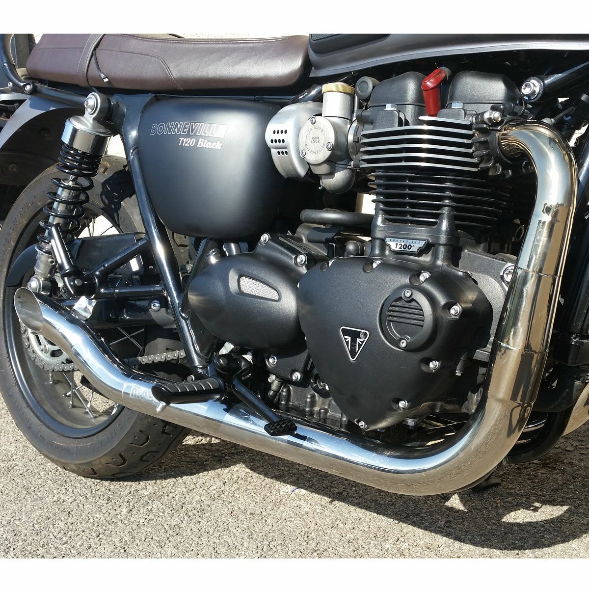 トライアンフ ボンネビルT100/T120 ステンレス ボトルスリップオン