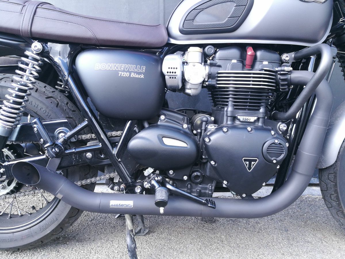 トライアンフ ボンネビルT100/T120 ステンレス 2in2 Hot Rod フル