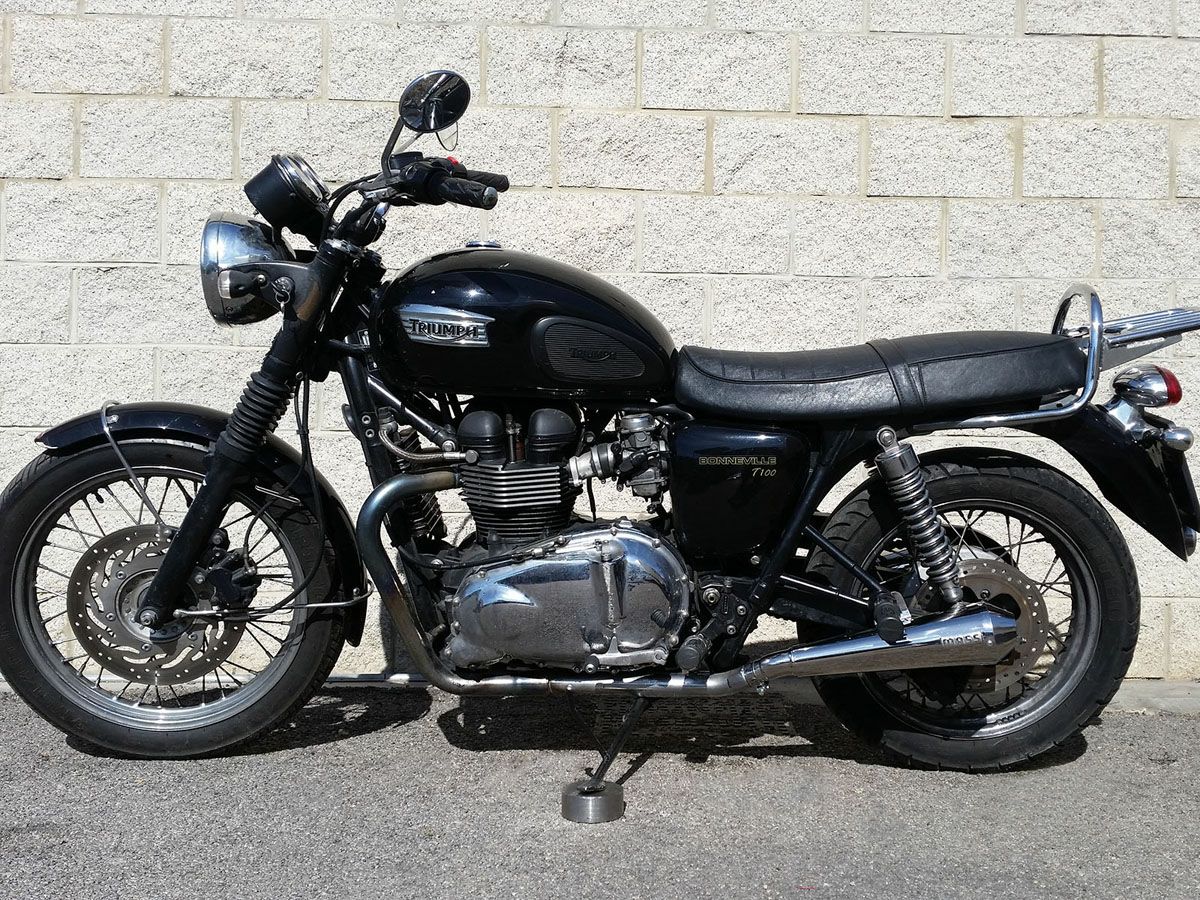 トライアンフ 空冷ボンネビル ステンレス Tromb スリップオンマフラー