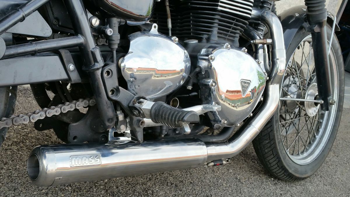 トライアンフ 空冷ボンネビル Cross ステンレス2in1 フルエキゾースト