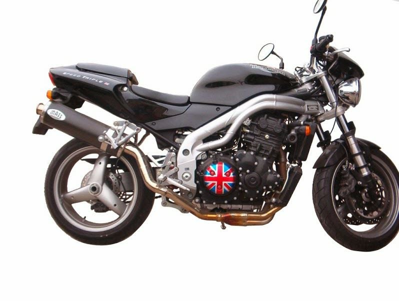 トライアンフ スピードトリプル955 オーバルカーボン スリップオン