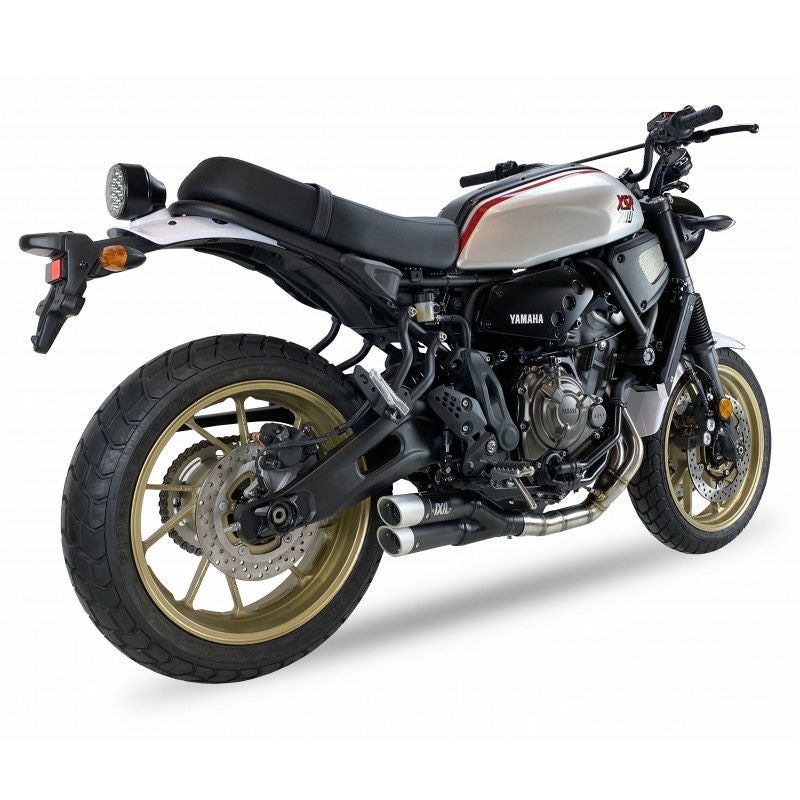 MT-07/XSR700 フルエキゾーストマフラー DUAL HYPERLOW BLACK XL 