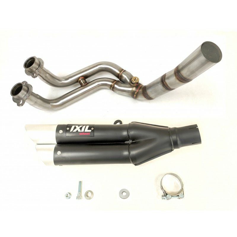 MT-07/XSR700 フルエキゾーストマフラー DUAL HYPERLOW BLACK XL