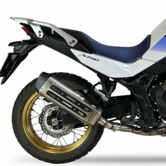 XL750 トランザルプ スリップオンマフラー MEGA XTREM TRAIL Eマーク