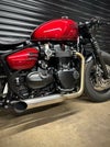トライアンフ ボンネビルボバー／ボバーブラック 18～24  ドラッグサイレンスドフルエキゾーストシステム ブラッシュ  HITCHCOX_4