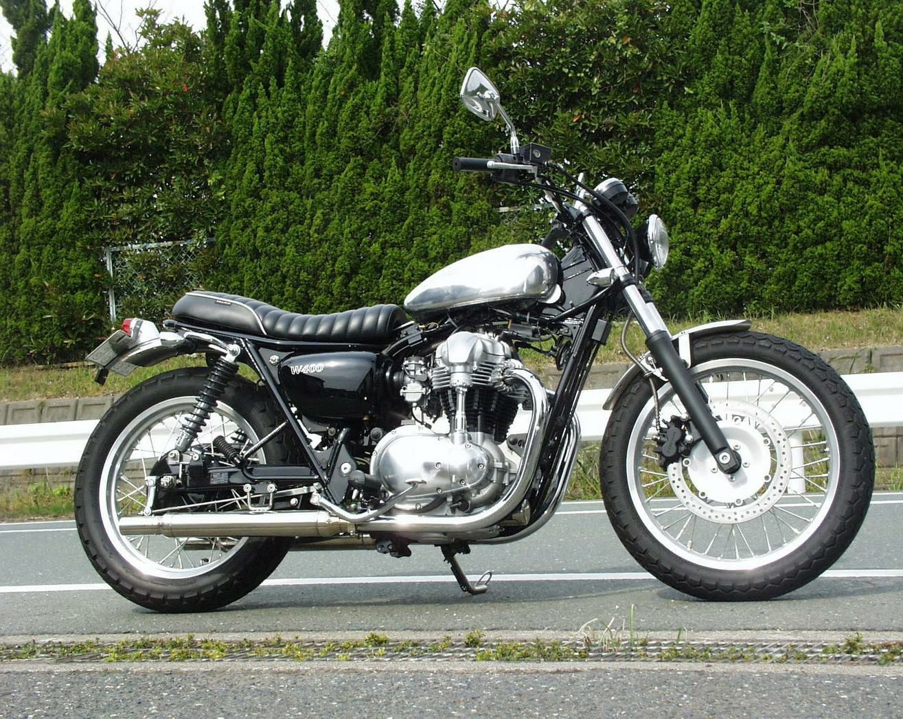 カワサキW400/650 ロングピーナッツアルミタンク BIGCEDAR | バイク