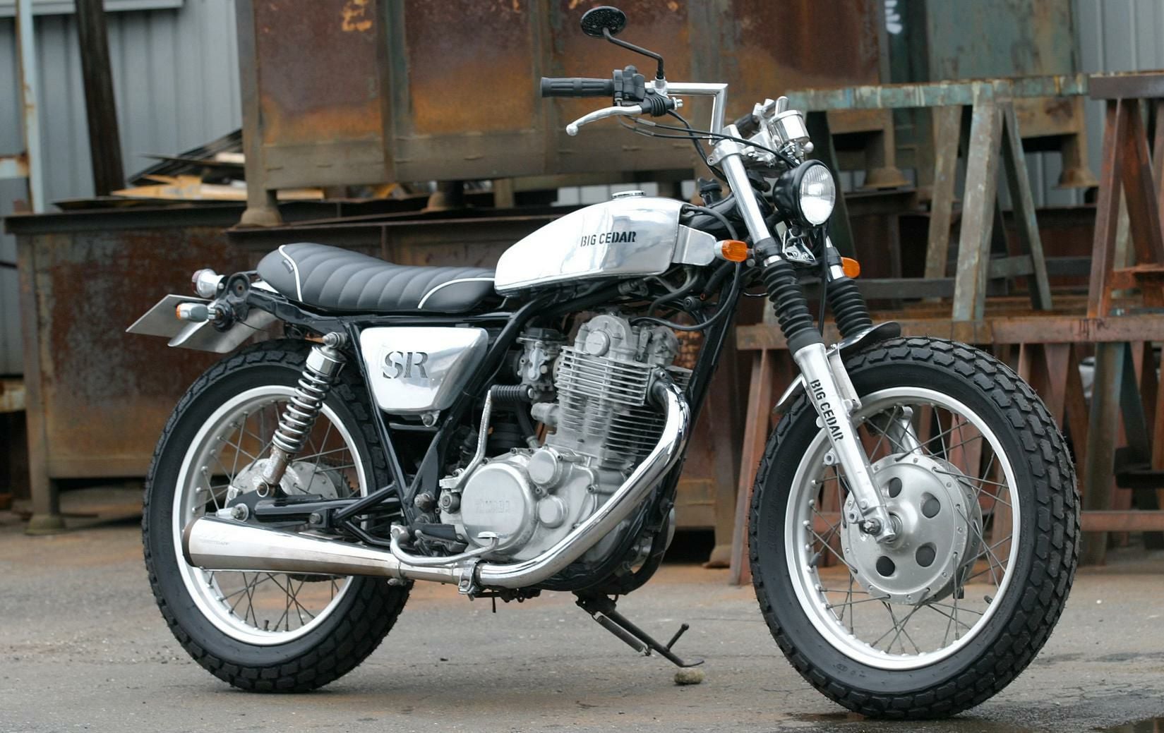 ヤマハ SR400 フラットサイドアルミタンク バフ仕上げ BIGCEDAR