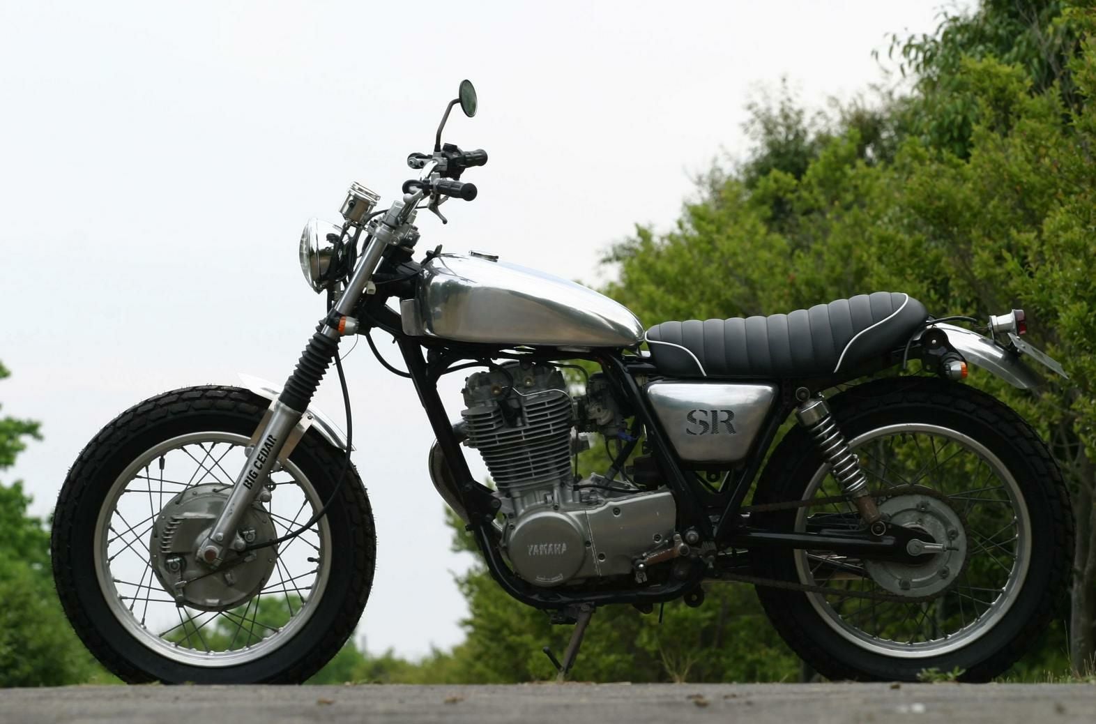 ヤマハ SR400 トラックマスターアルミタンク バフ無し BIGCEDAR