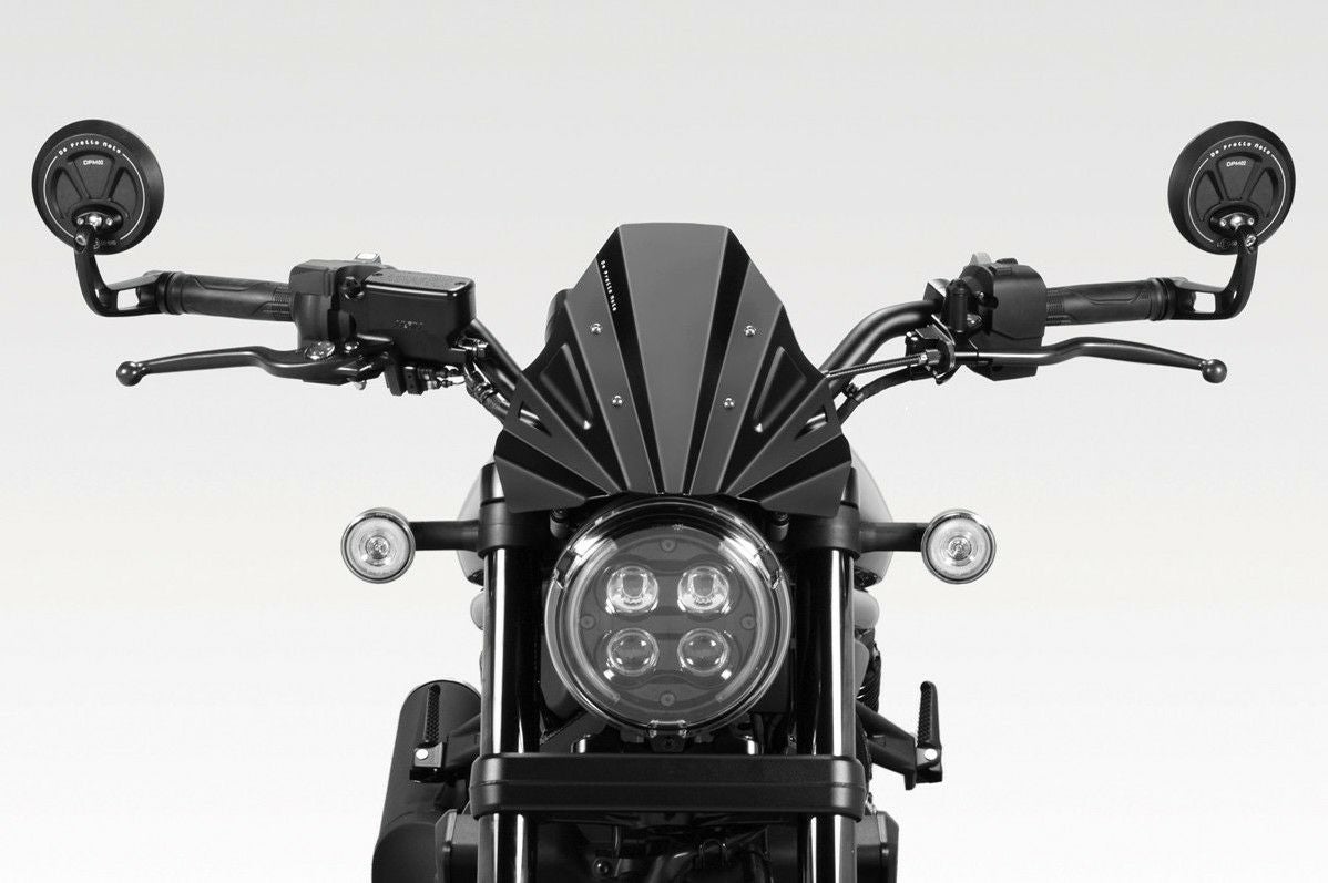 レブル1100 Rebel1100 バーエンドミラー レブル1100 バーエンドミラー EXENTIAL SS ブラック Eマーク付き DPM