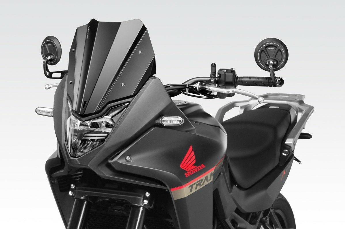 XL750トランザルプ ウインドスクリーン アルミ製 ブラック DPM