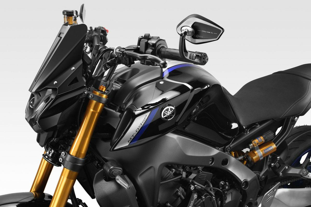 MT-09 21- ウインドスクリーン アルミ ブラック DPM | バイクカスタム