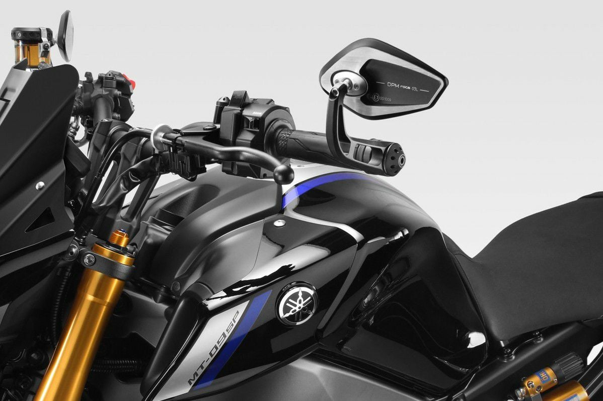 MT-09 21- バーエンドミラー SS EVO ブラック Eマーク付き DPM